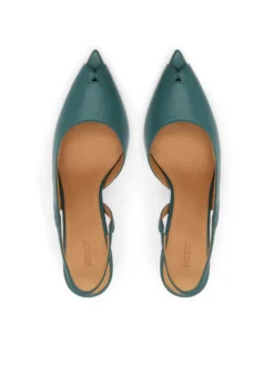 Czółenka slingback z wydłużonymi otwartymi noskami