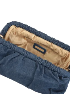 Duża torebka pouch bag z tkaniny denim