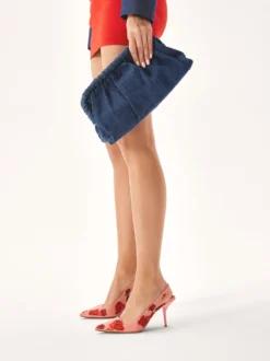Duża torebka pouch bag z tkaniny denim
