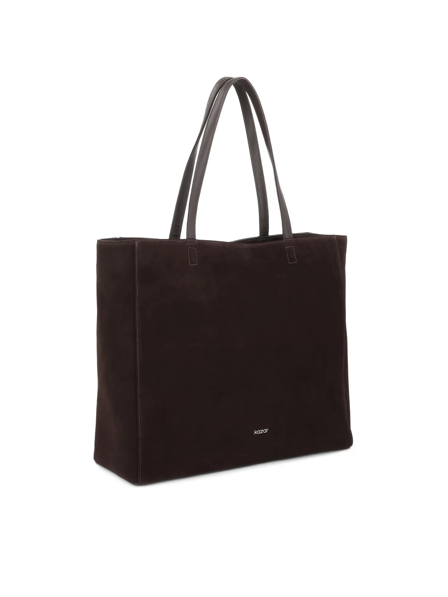 Duża torebka shopper z zamszu