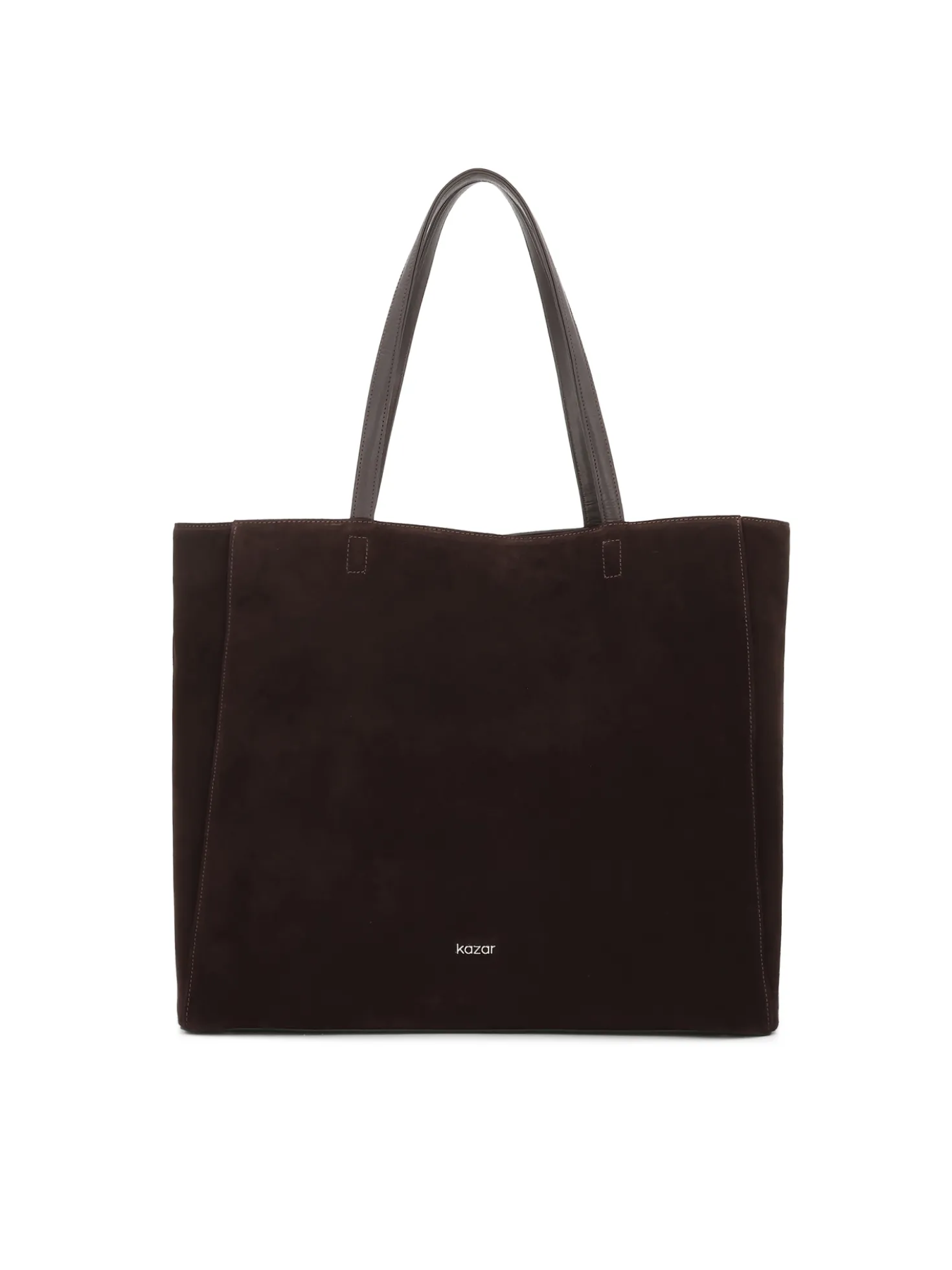 Duża torebka shopper z zamszu