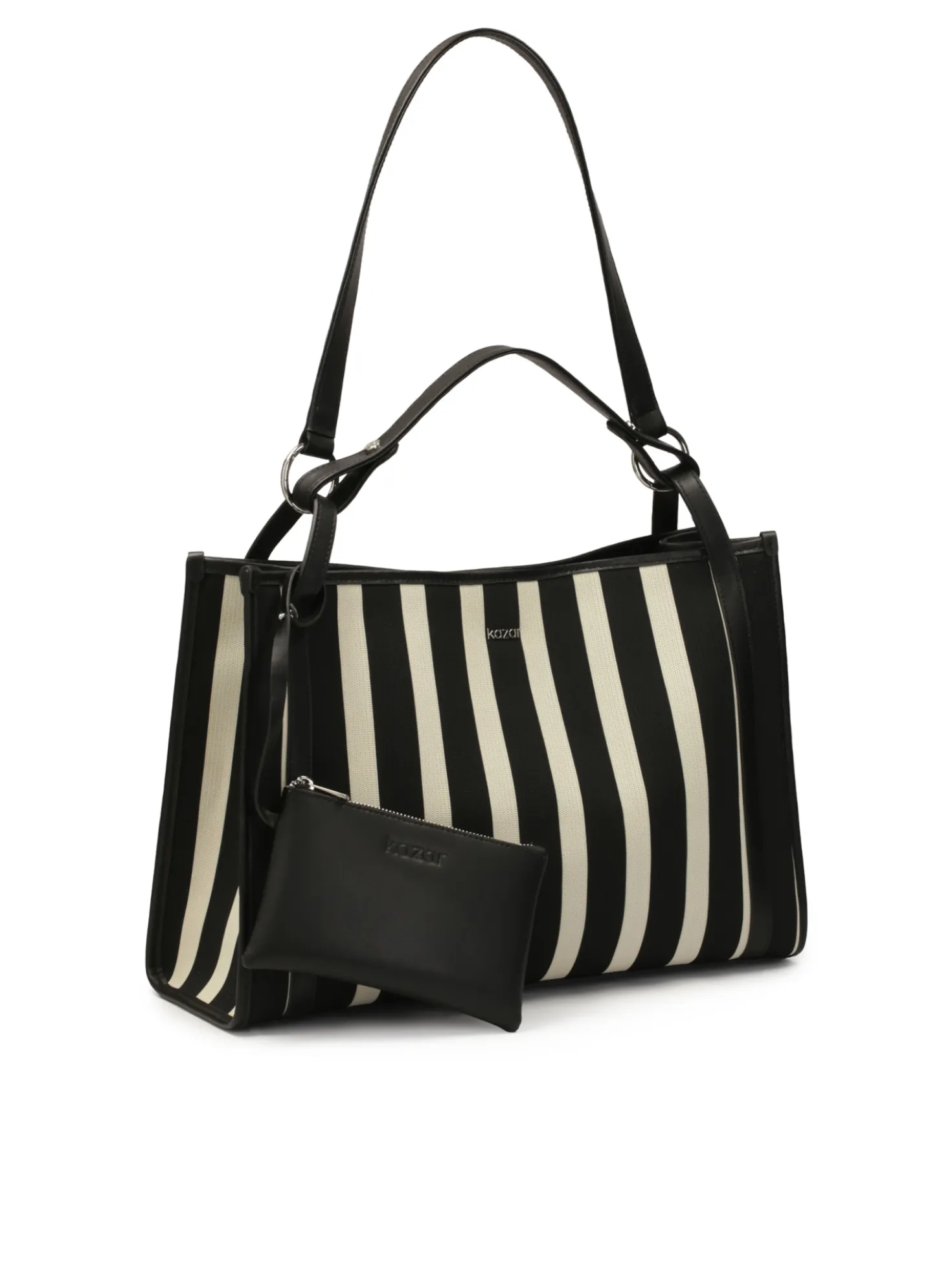 Duża torebka tote bag w paski