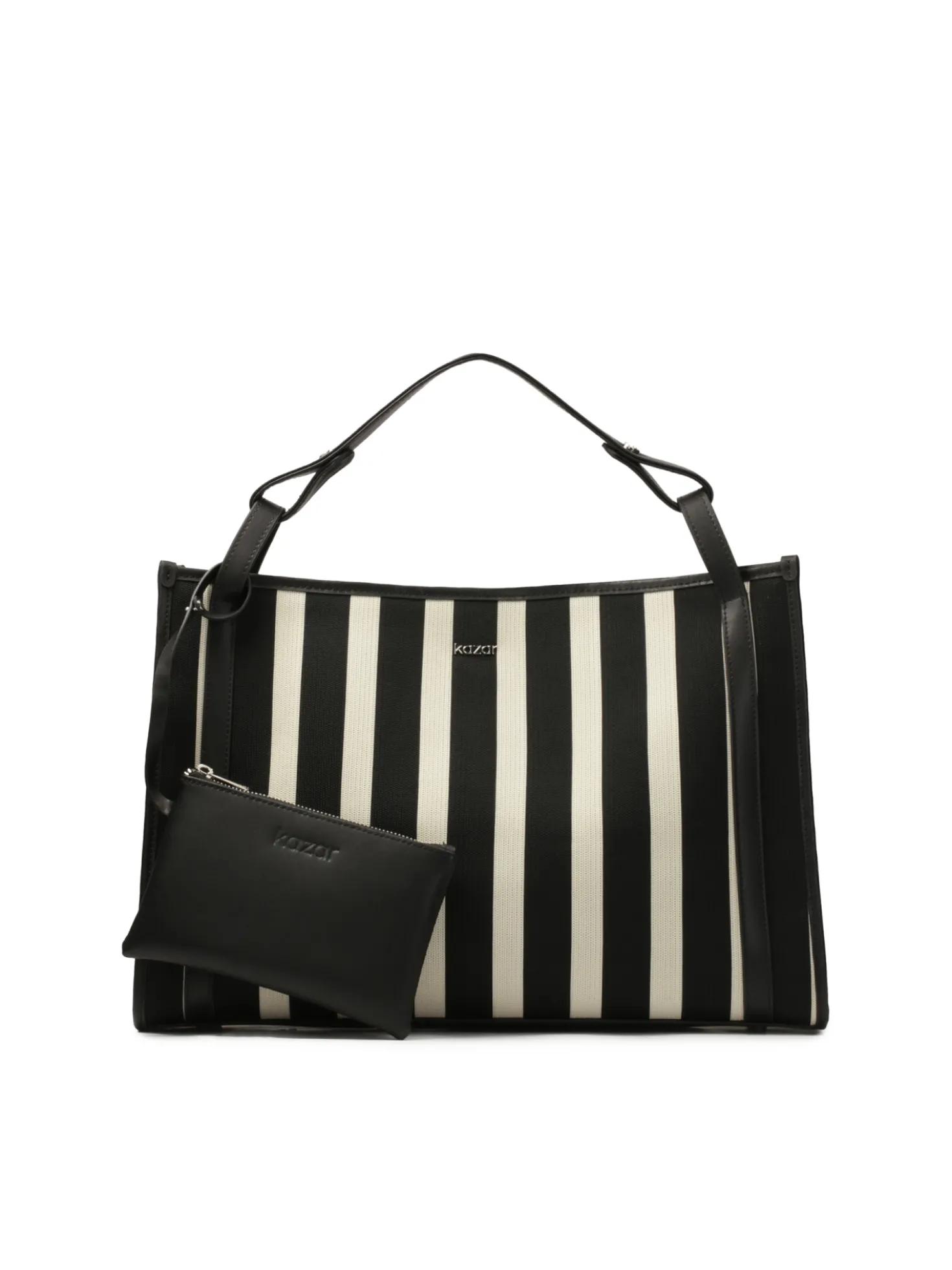 Duża torebka tote bag w paski