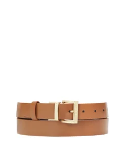 Dwustronny skórzany pasek w kolorach brązu