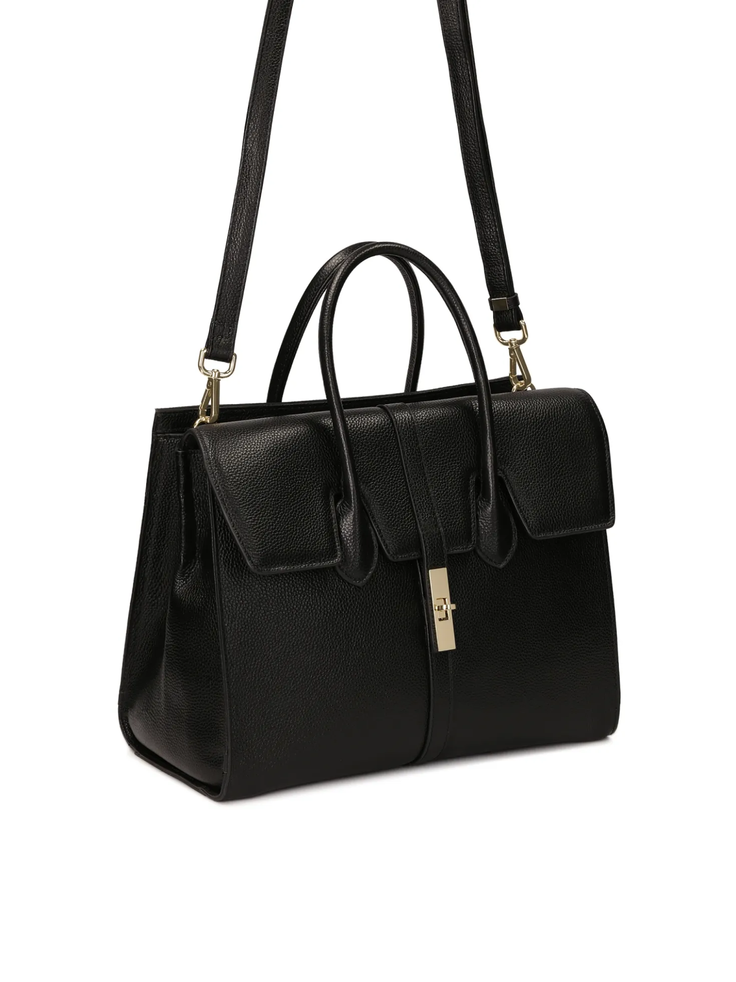 Elegancka czarna torebka w modowym stylu