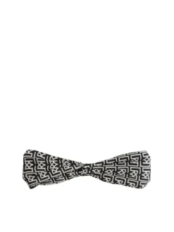 Elegancka opaska na włosy w biało-czarne monogramy KAZAR