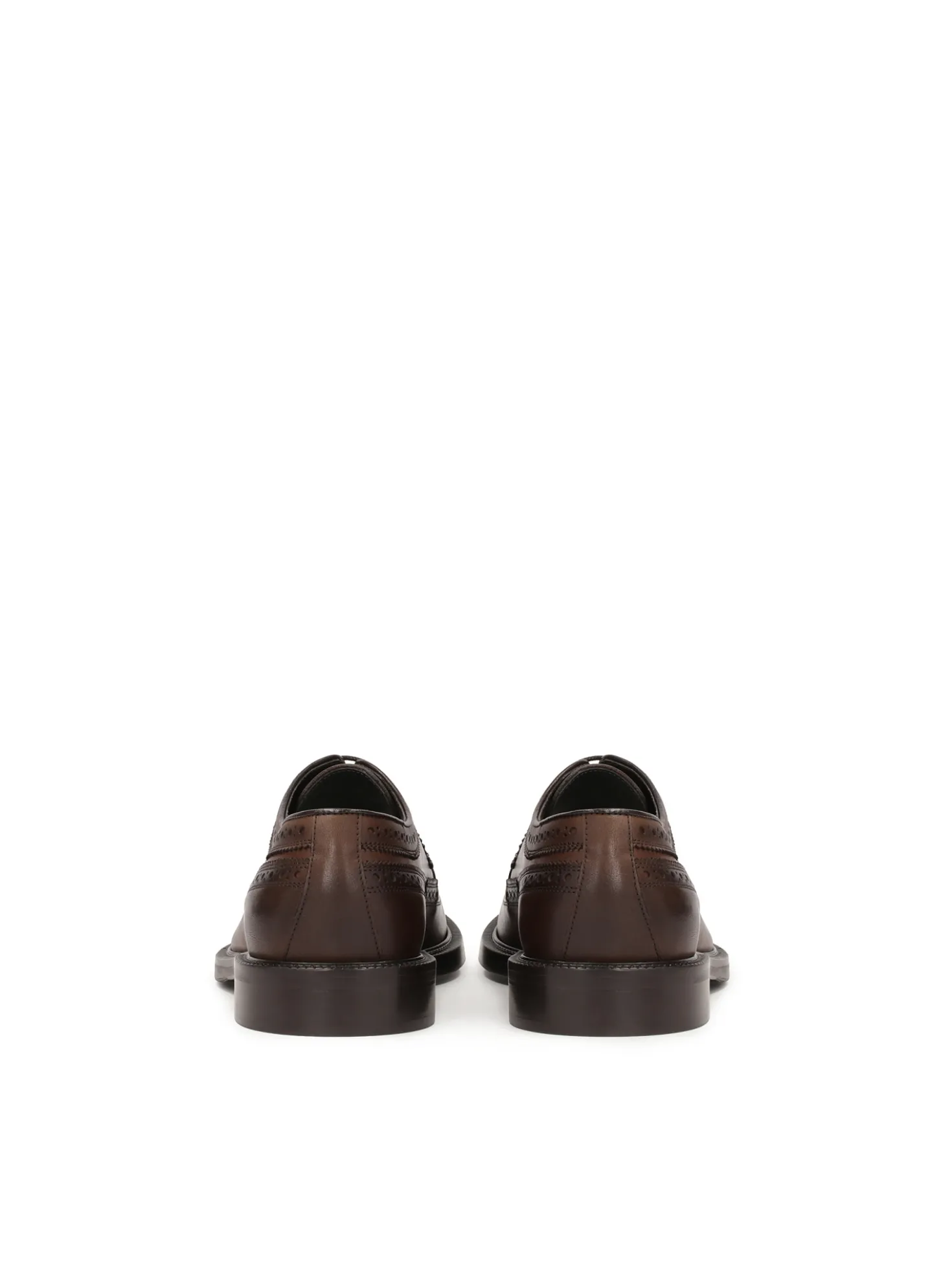 Eleganckie brązowe skórzane buty męskie typu brogue
