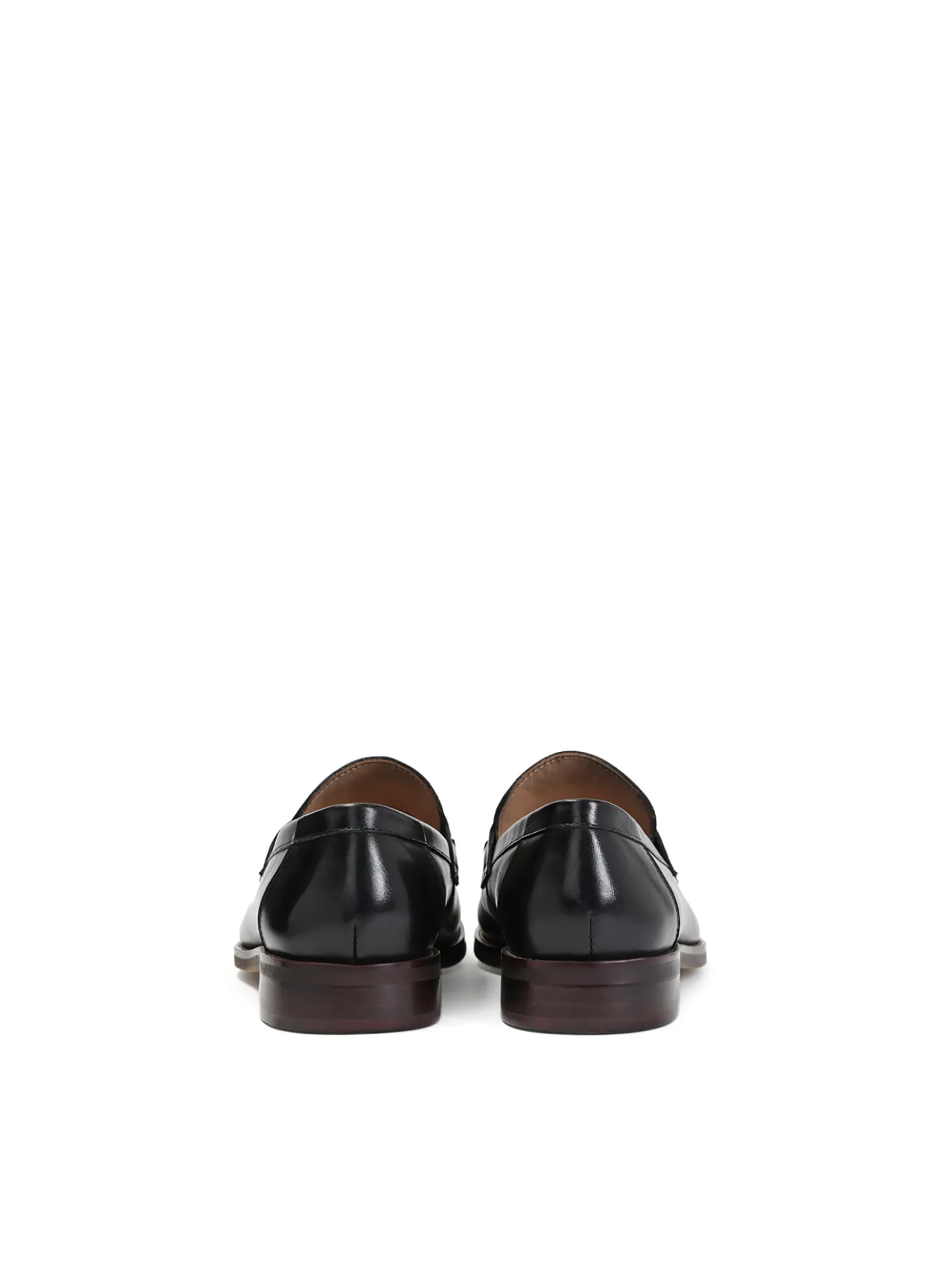 Eleganckie czarne loafersy męskie z metalową ozdobą