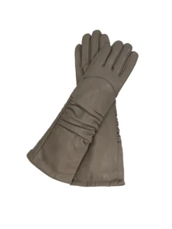 Eleganckie długie rękawiczki skórzane z funkcją touch screen
