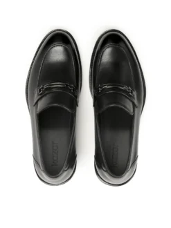 Eleganckie skórzane loafersy z klamrą