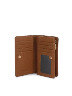 Elegancki portfel z naturalnej skóry w monogramy