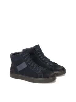 Granatowe sneakersy z wysoką cholewką