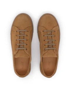 Jasnobrązowe sneakersy z naturalnego zamszu