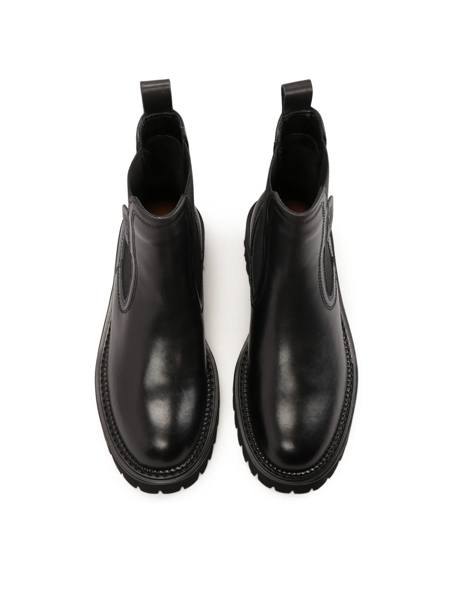 Klasyczne chelsea boots z licowej skóry