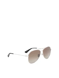 Klasyczne okulary aviator ze srebrną ramką