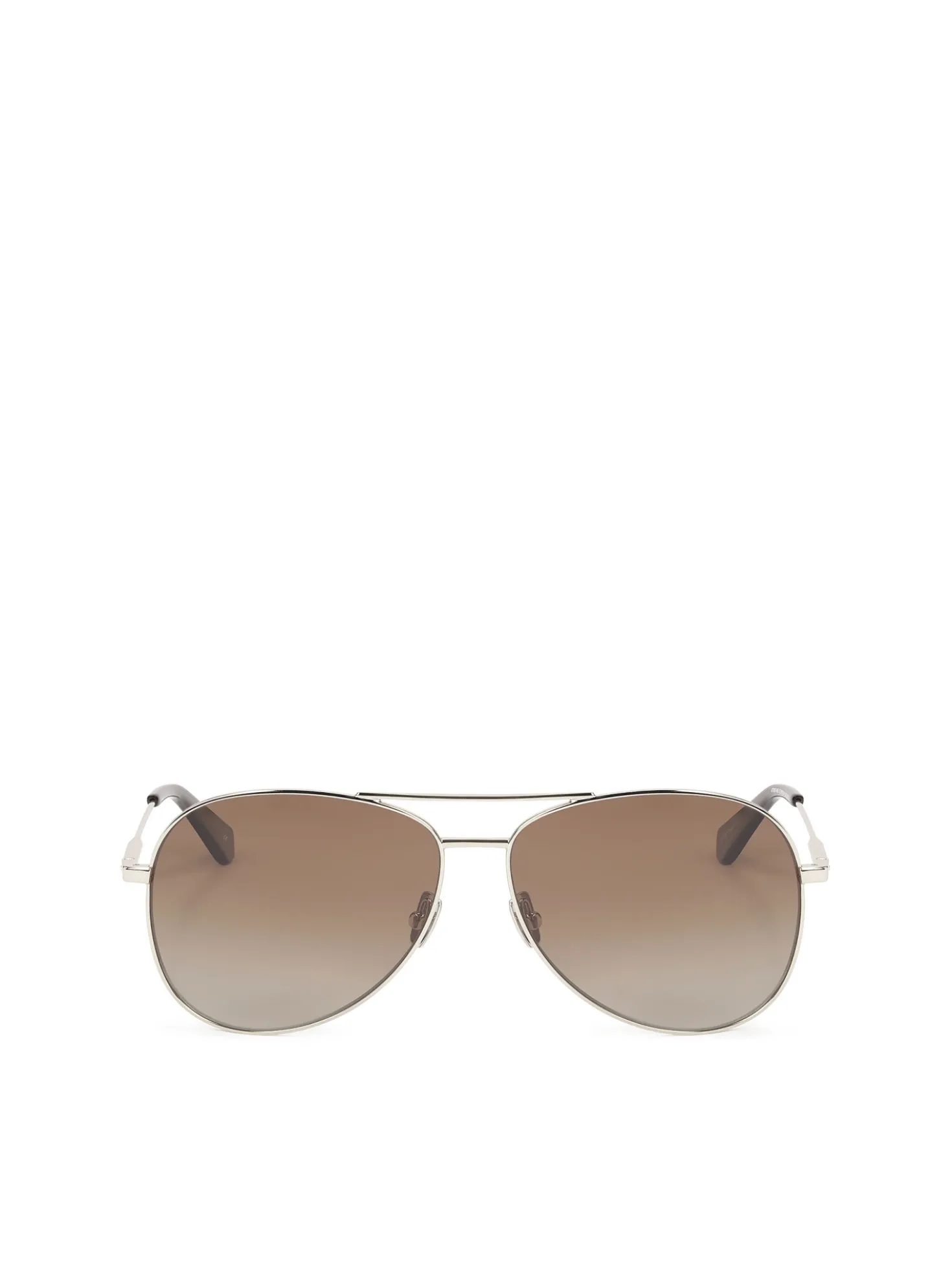 Klasyczne okulary aviator ze srebrną ramką