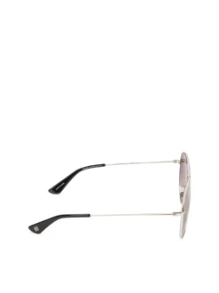 Klasyczne okulary aviator ze srebrną ramką