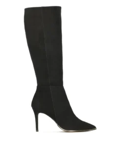 Kozaki z nubuku z noskami w szpic