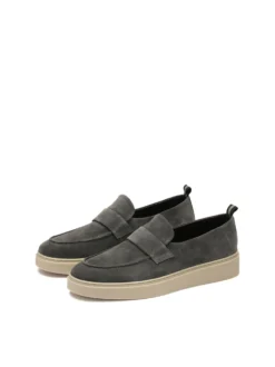 Loafersy męskie z zamszu na podeszwie typu sneakers