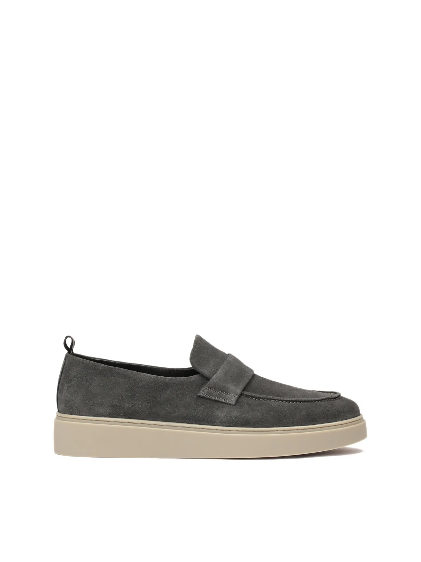 Loafersy męskie z zamszu na podeszwie typu sneakers