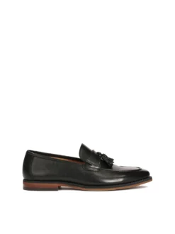 Loafersy ze skóry naturalnej z frędzlami