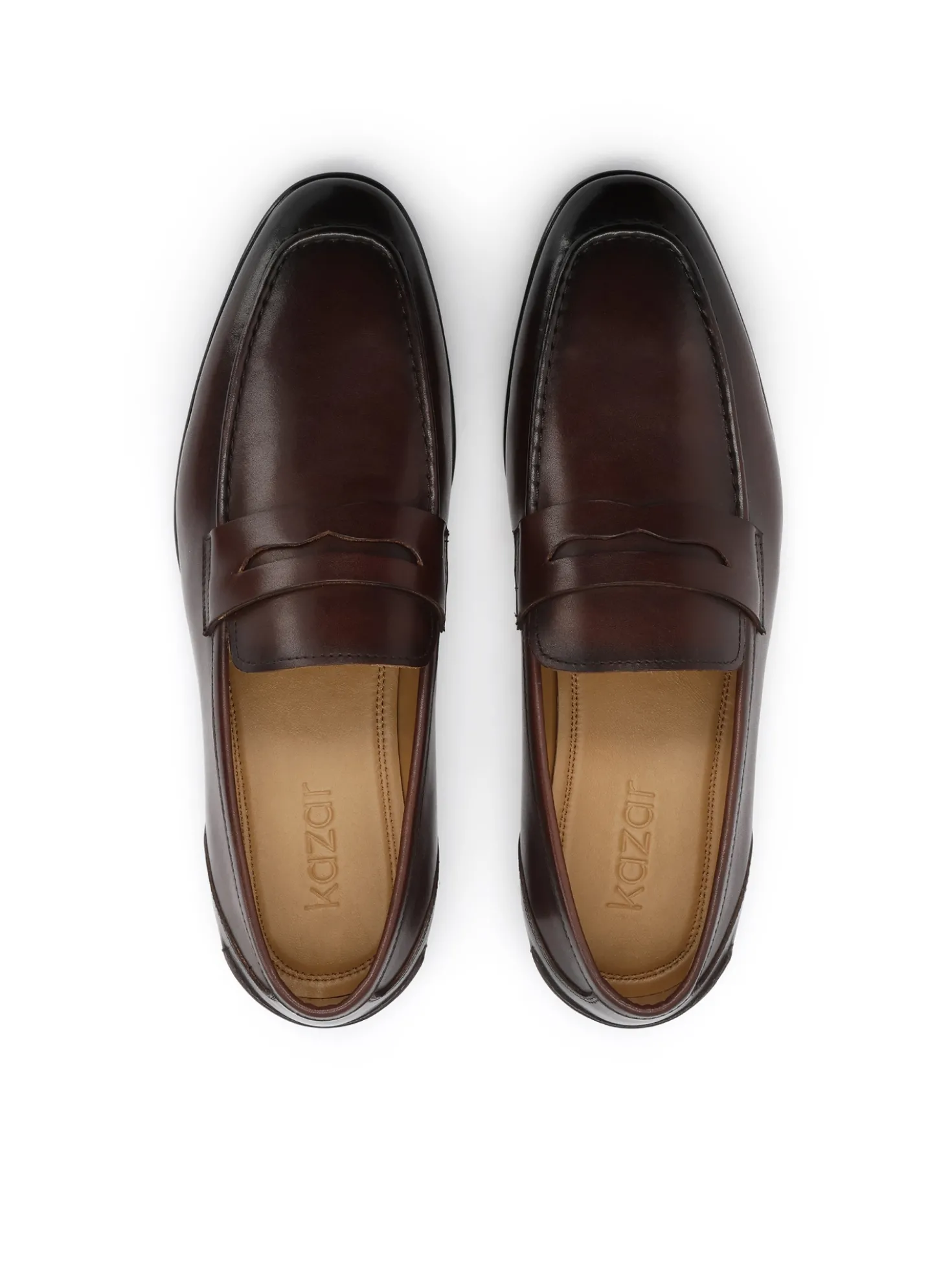 Loafersy z naturalnej skóry z cieniowaniem