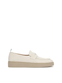 Minimalistyczne loafersy na podeszwie typu sneakers z zamszu