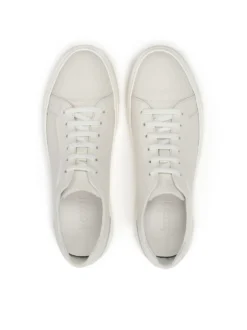 Minimalistyczne skórzane sneakersy męskie off-white