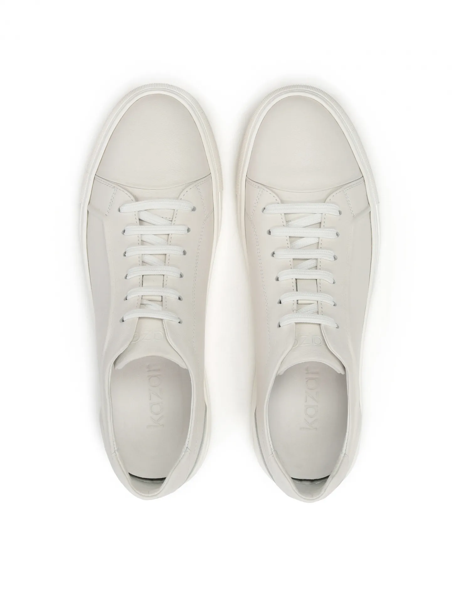 Minimalistyczne skórzane sneakersy męskie off-white