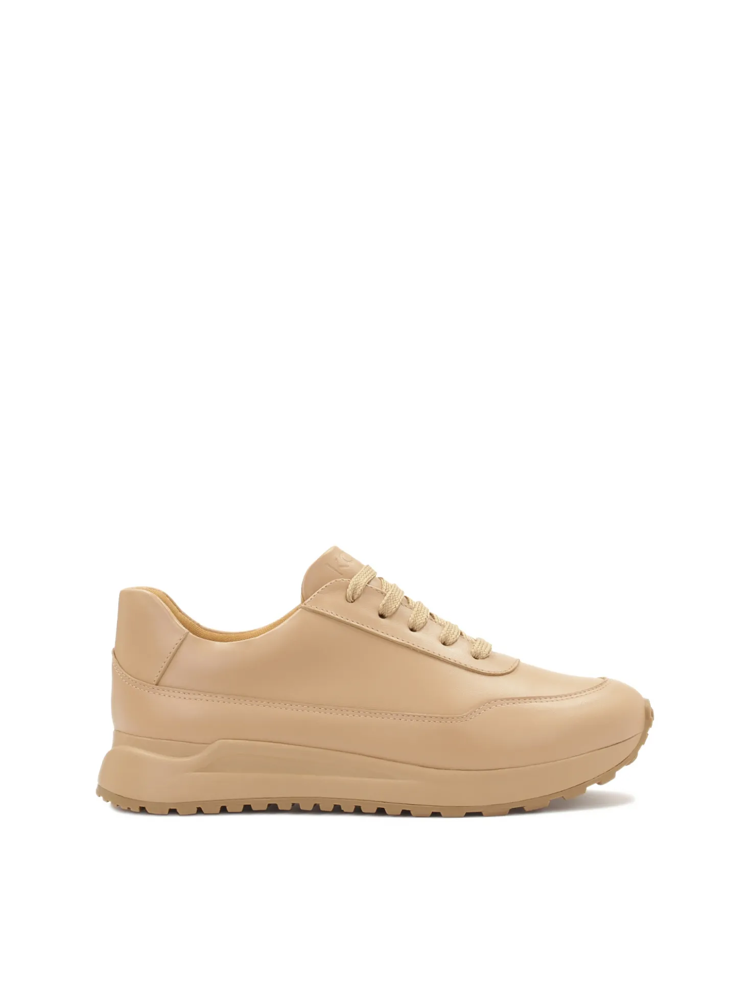 Minimalistyczne sneakersy w beżowym kolorze