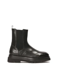 Męskie botki ze skóry z gumowymi wstawkami