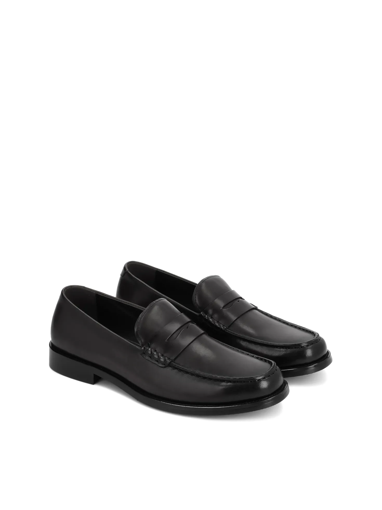 Męskie loafersy typu penny z naturalnej skóry