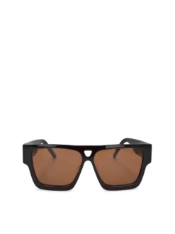 Męskie okulary przeciwsłoneczne w stylu retro z brązowymi soczewkami