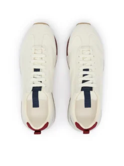 Męskie sneakersy biało-bordowe