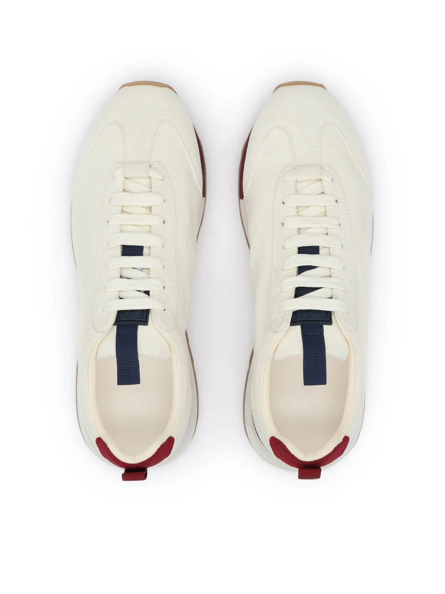 Męskie sneakersy biało-bordowe