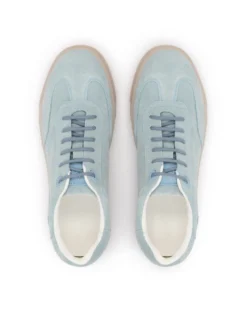 Męskie sneakersy z zamszu w błękitnym odcieniu