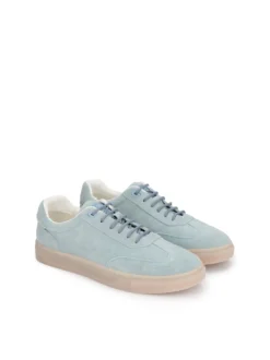 Męskie sneakersy z zamszu w błękitnym odcieniu