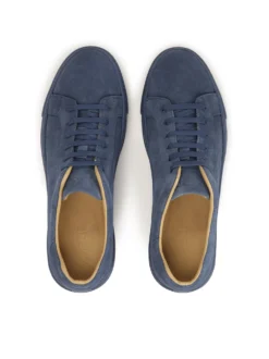Męskie sneakersy z zamszu w niebieskim kolorze