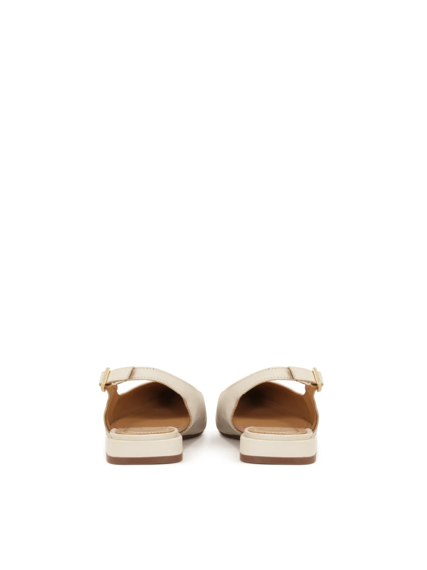 Płaskie czółenka slingback