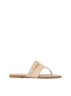Płaskie klapki skórzane japonki
