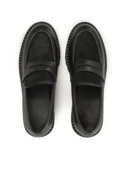 Półbuty slip-on z naturalnym włosiem