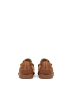 Półbuty typu boat shoes z zamszu i skóry