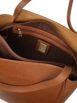 Pojemna skórzana torebka w stylu minimal