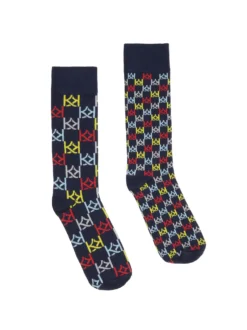 Skarpety męskie z dużymi i małymi monogramami