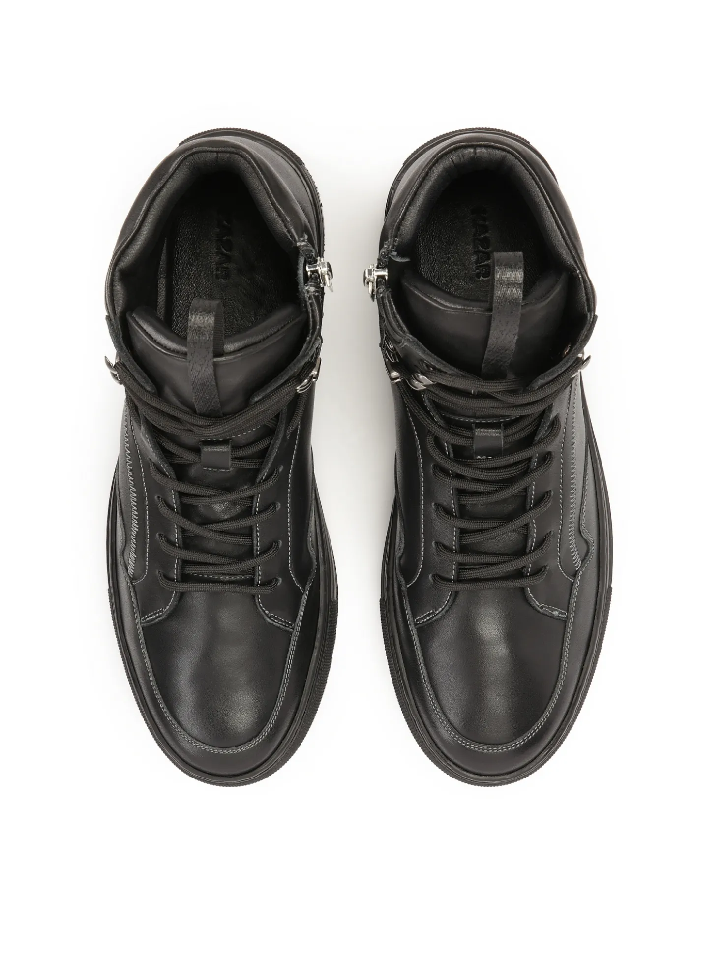 Skórzane czarne hight sneakers