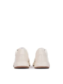 Skórzane sneakersy damskie off-white o komfortowej konstrukcji