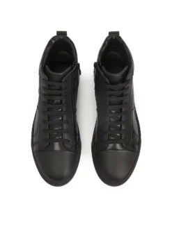 Skórzane sneakersy z wysoką cholewką