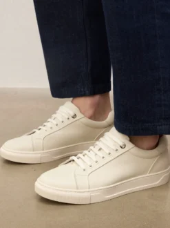Sneakersy basic ze skóry naturalnej