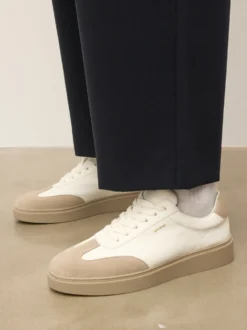 Sneakersy męskie z zamszu i skóry naturalnej