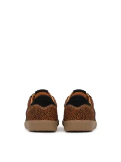 Sneakersy ze skóry z naturalnym włosiem